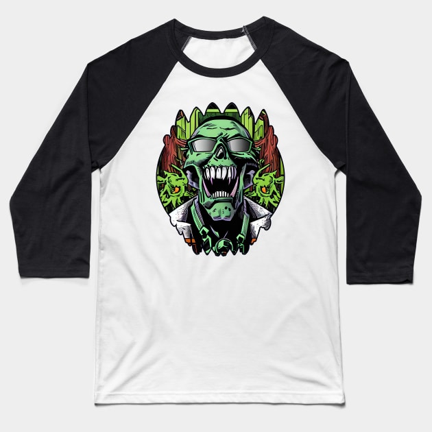 Swag Zombie Baseball T-Shirt by ZiP